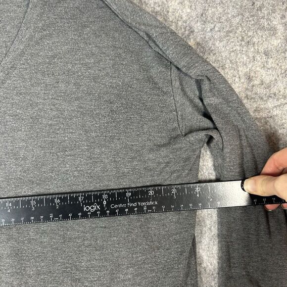 Athleta Cloudlight Stratus Top Womens Large Gray Long Sleeve Scoop Neck - Picture 6 of 7